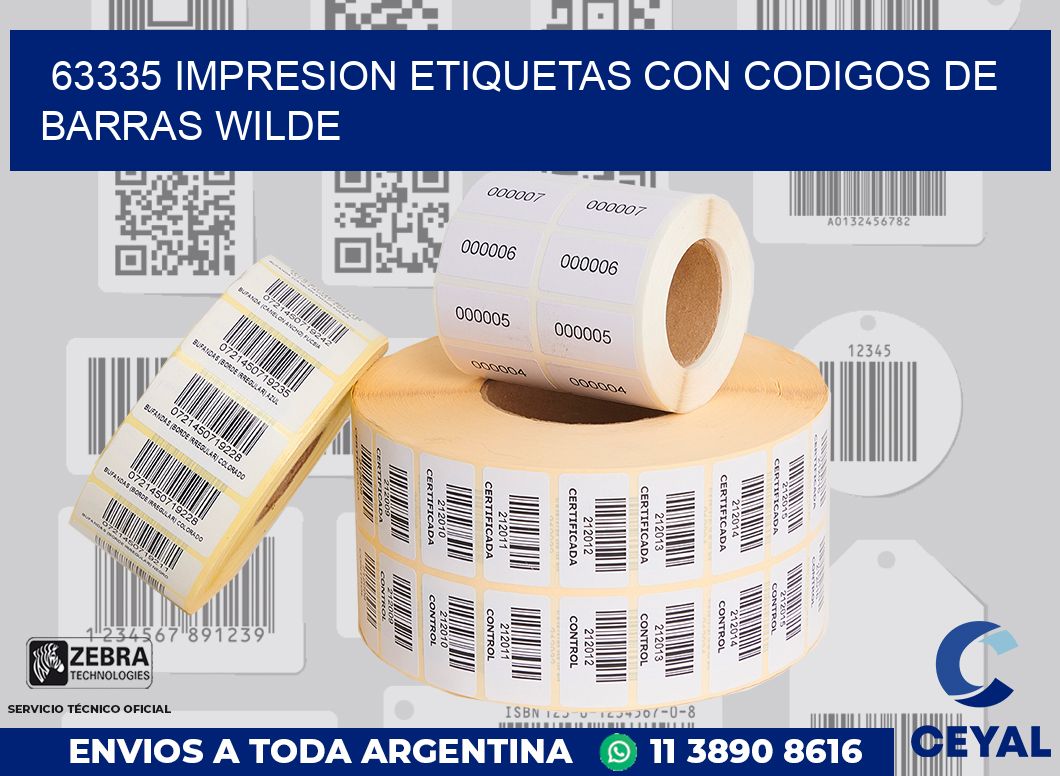 63335 IMPRESION ETIQUETAS CON CODIGOS DE BARRAS WILDE