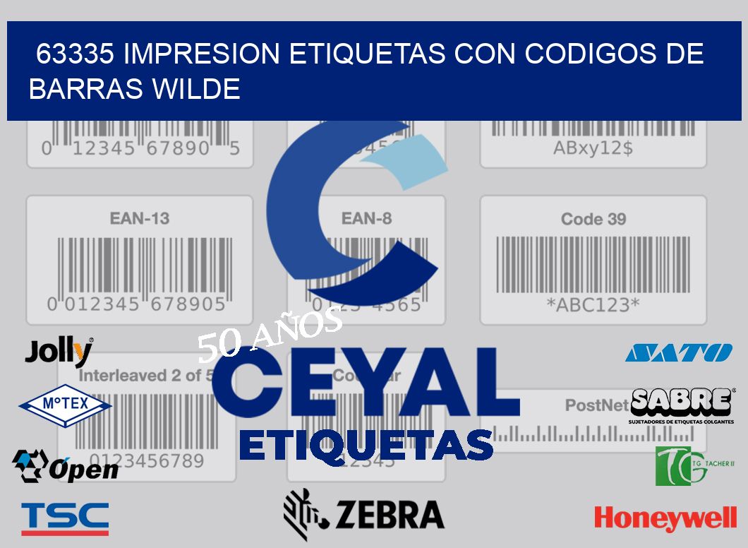 63335 IMPRESION ETIQUETAS CON CODIGOS DE BARRAS WILDE