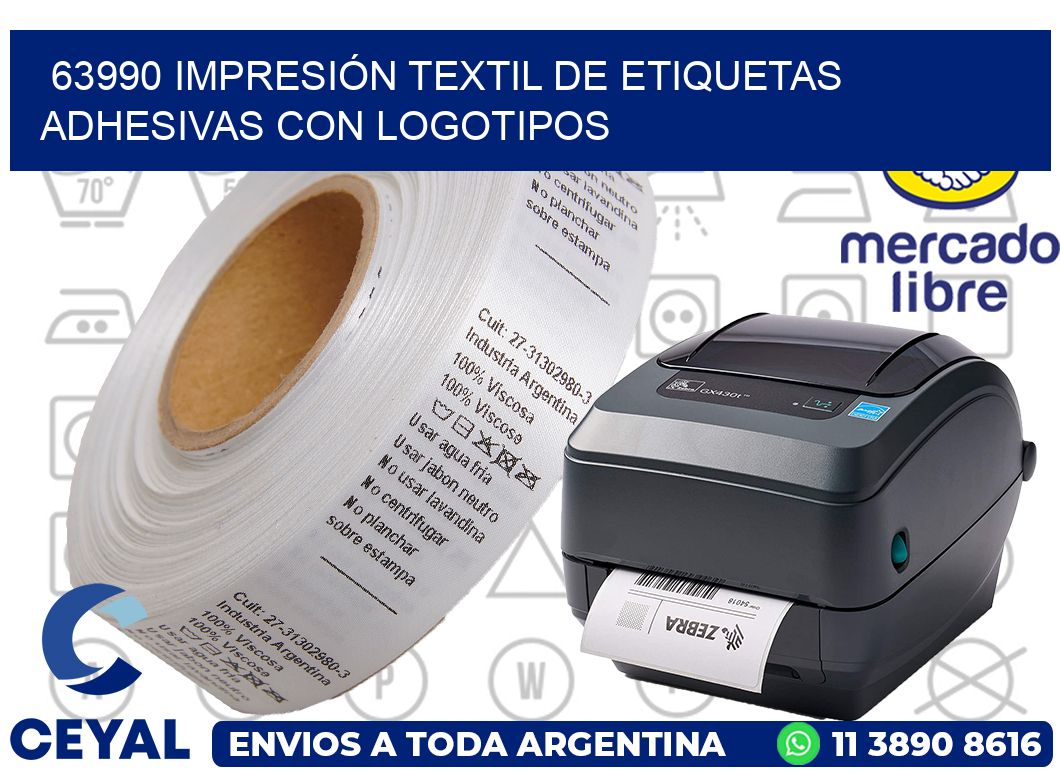 63990 IMPRESIÓN TEXTIL DE ETIQUETAS ADHESIVAS CON LOGOTIPOS