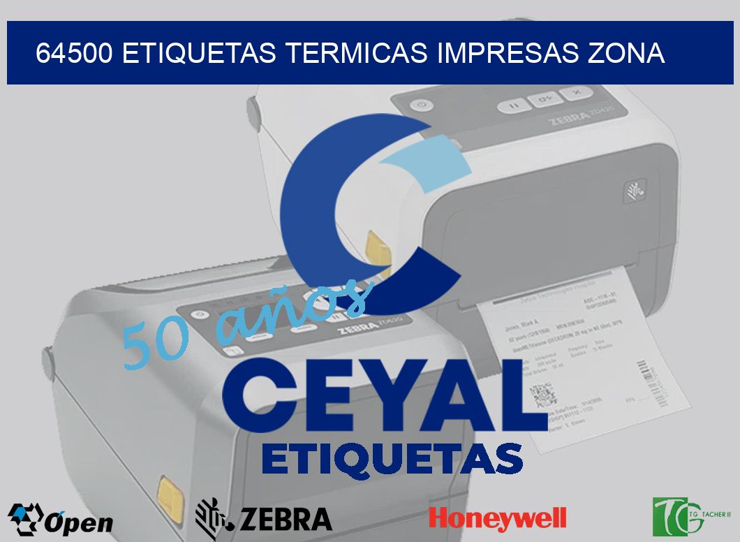 64500 ETIQUETAS TERMICAS IMPRESAS ZONA