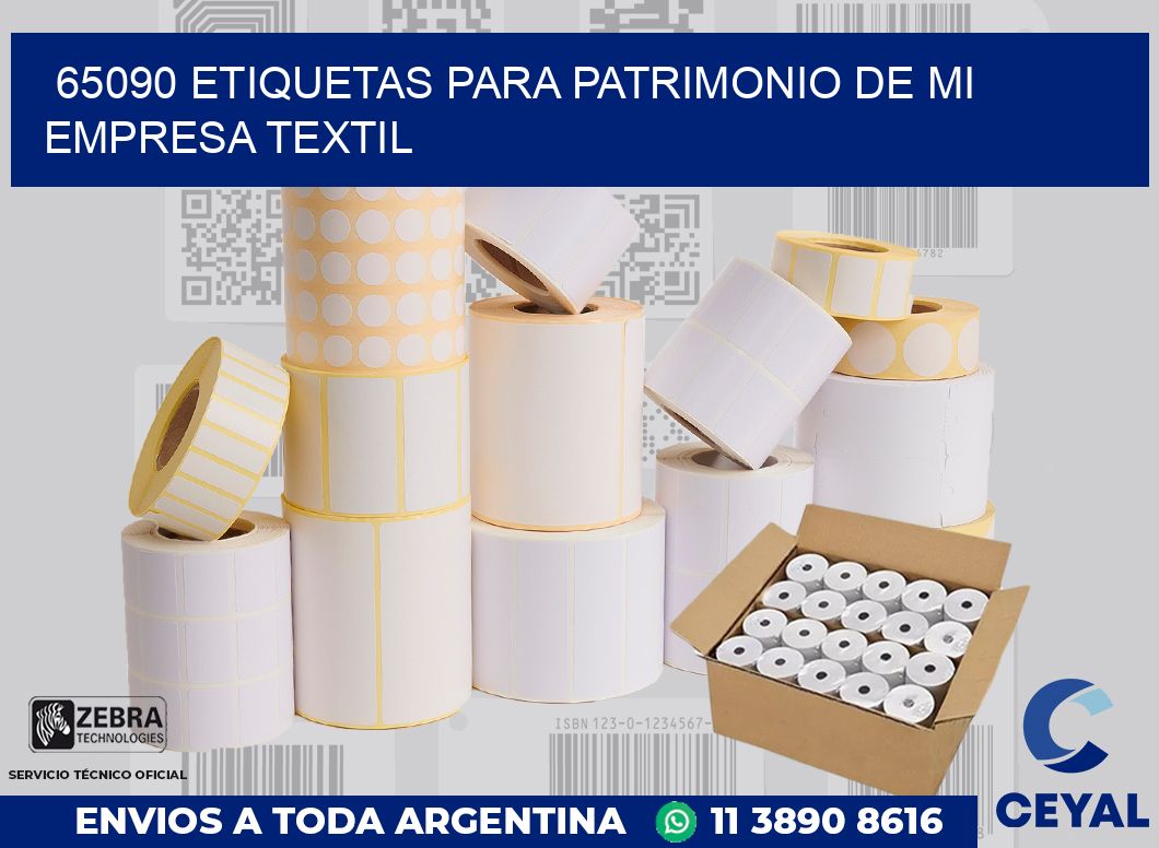 65090 ETIQUETAS PARA PATRIMONIO DE MI EMPRESA TEXTIL