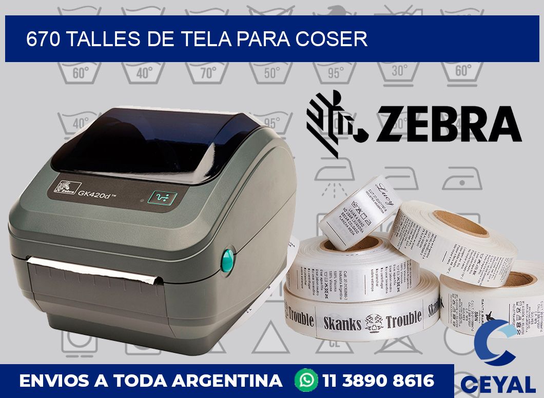 670 TALLES DE TELA PARA COSER