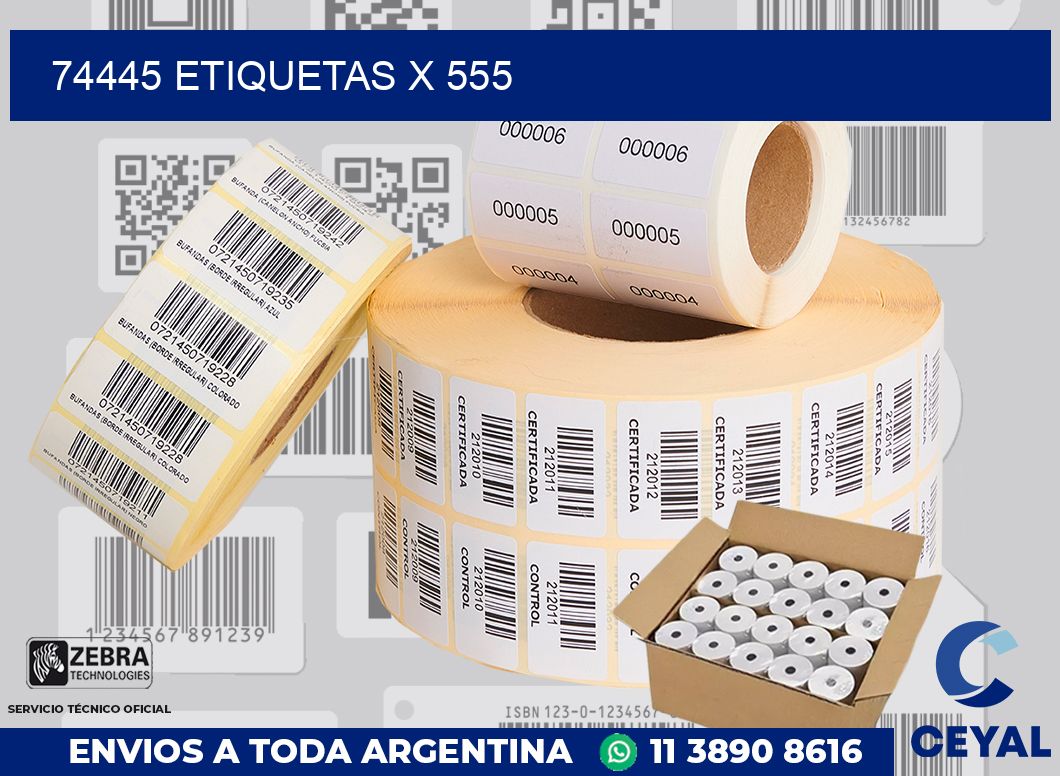 74445 Etiquetas x 555