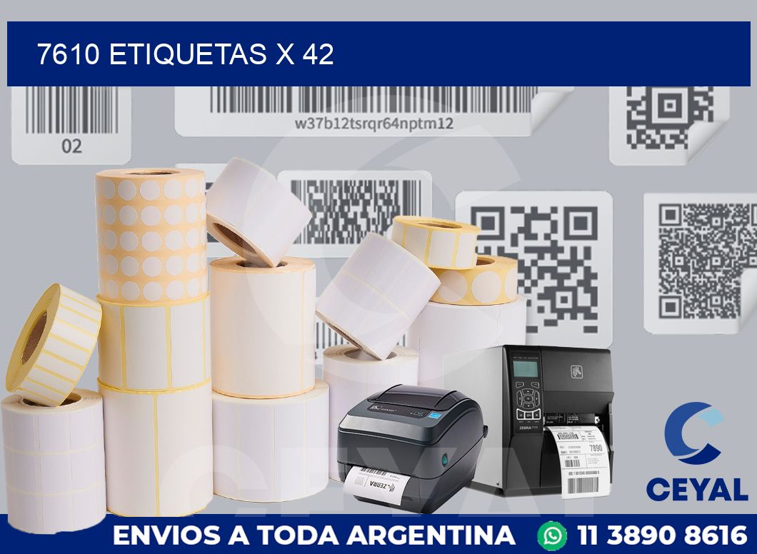 7610 Etiquetas x 42