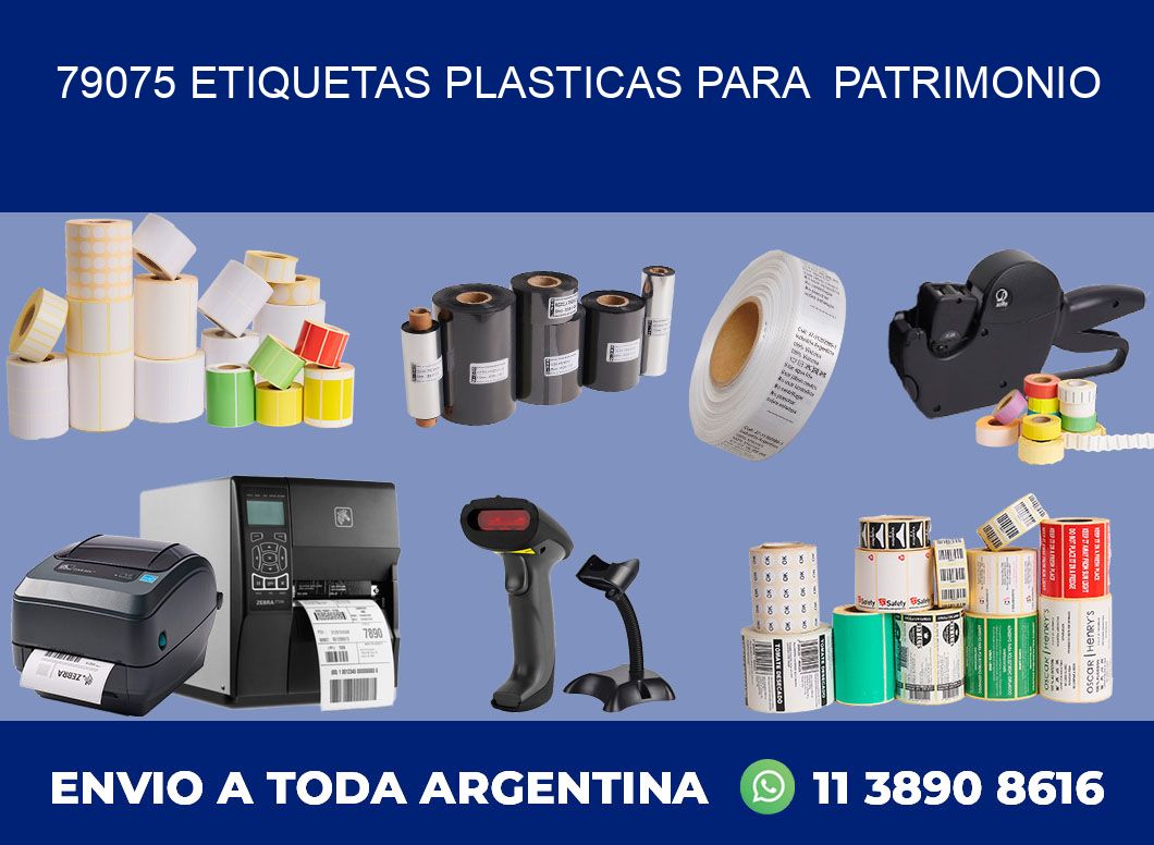 79075 ETIQUETAS PLASTICAS PARA PATRIMONIO