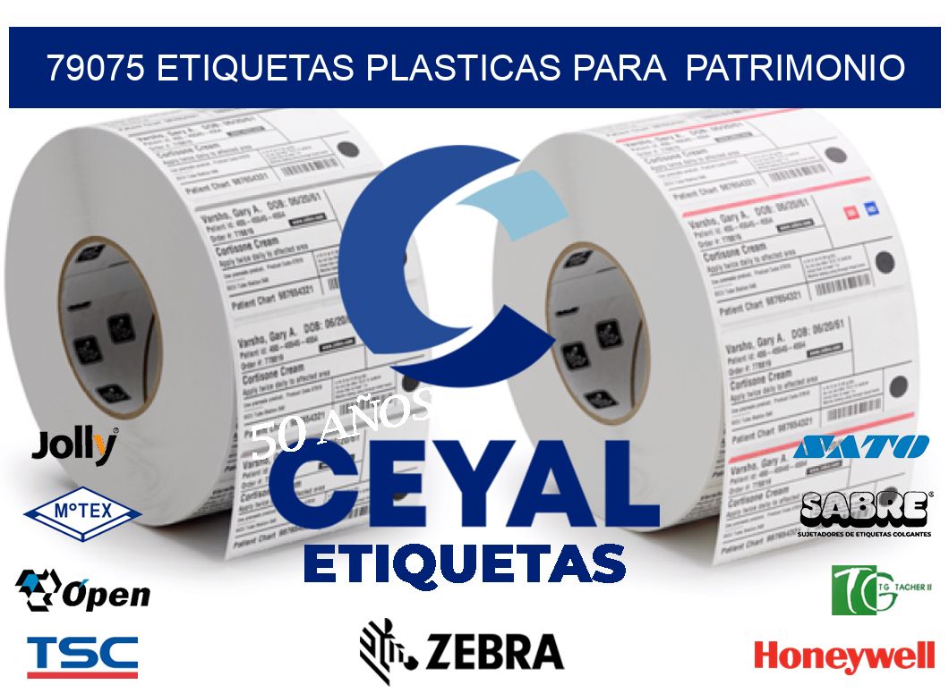 79075 ETIQUETAS PLASTICAS PARA PATRIMONIO