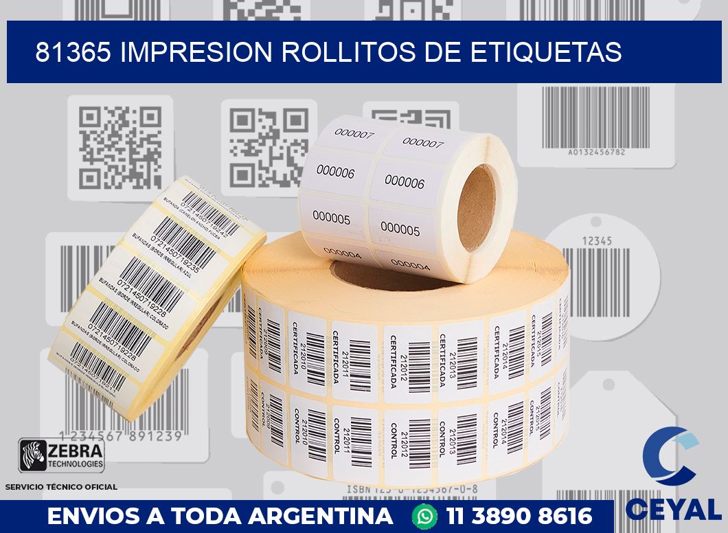 81365 impresion rollitos de etiquetas