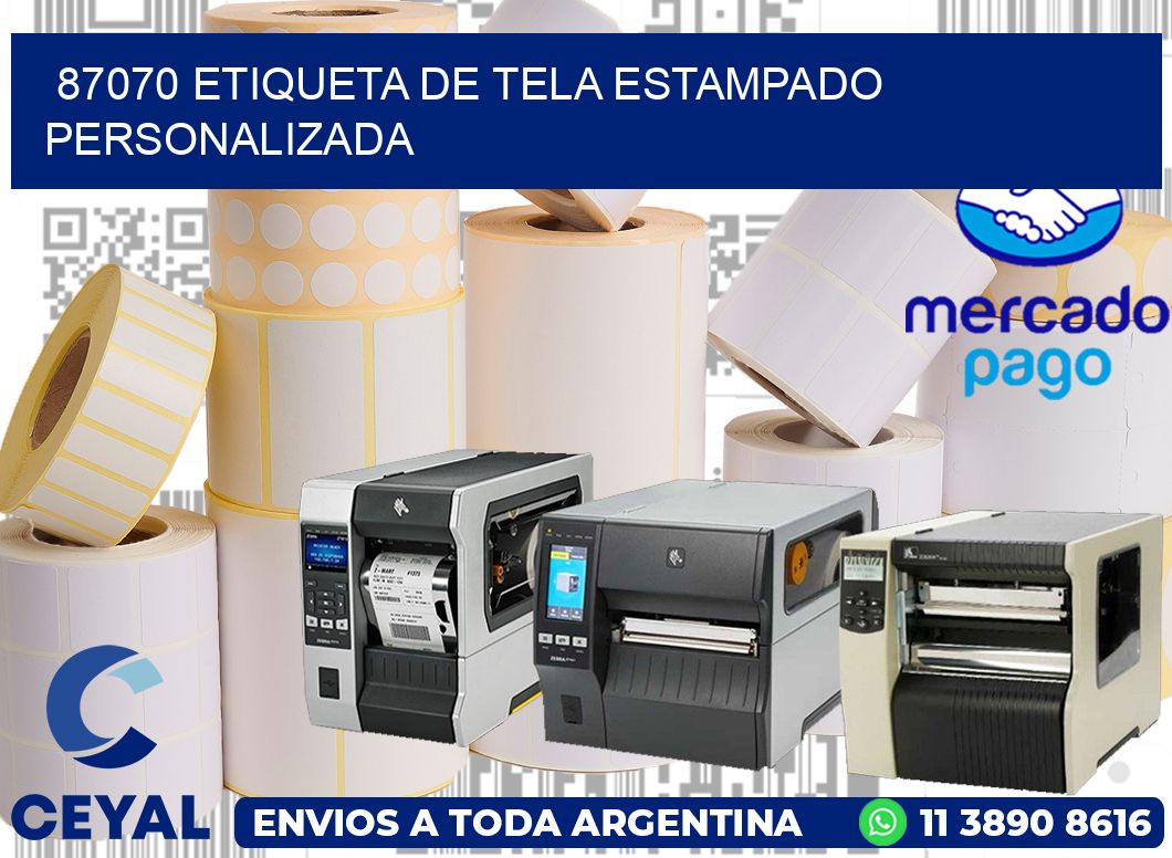 87070 ETIQUETA DE TELA ESTAMPADO PERSONALIZADA