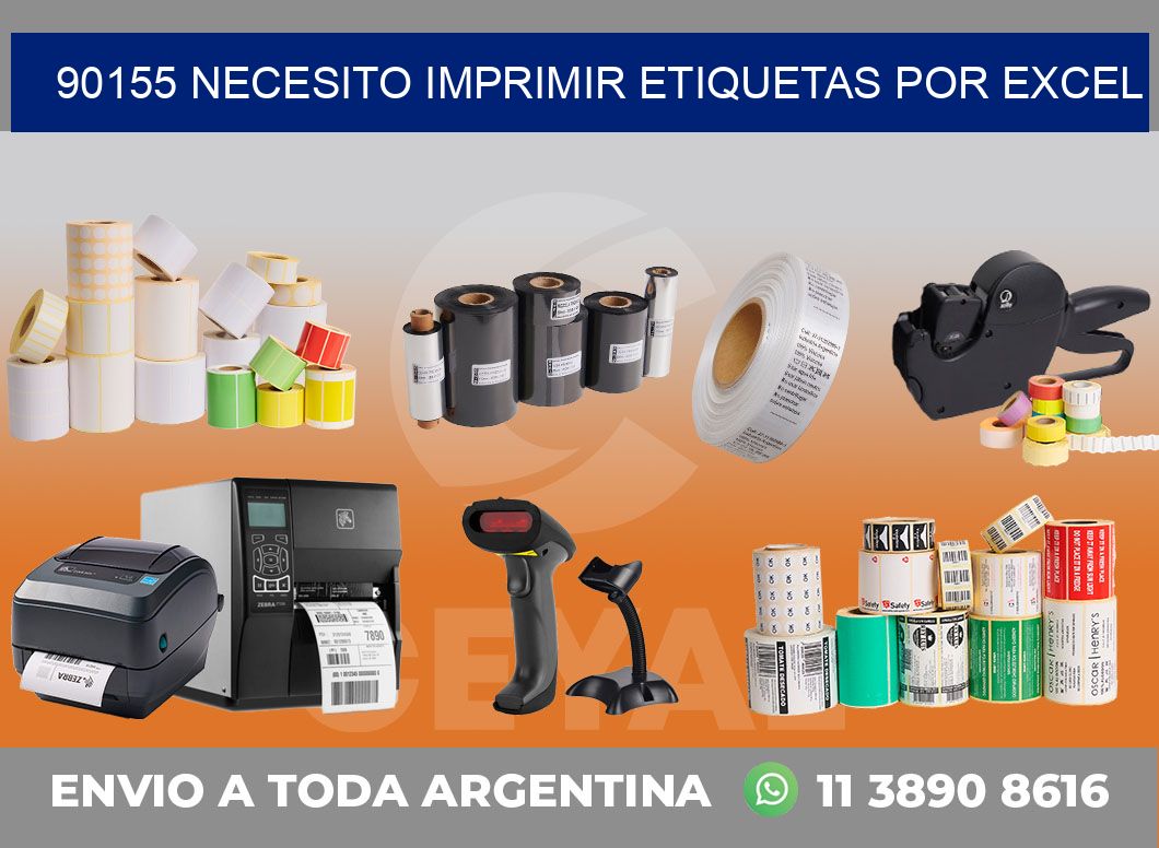 90155 NECESITO IMPRIMIR ETIQUETAS POR EXCEL