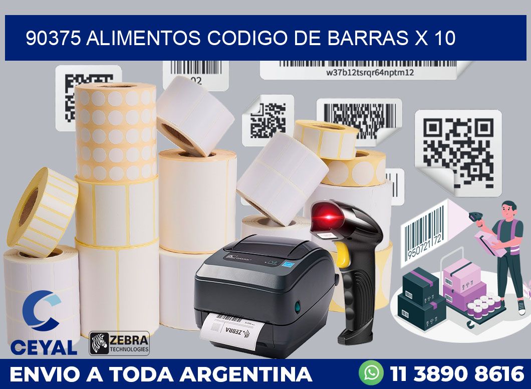90375 alimentos codigo de barras x 10