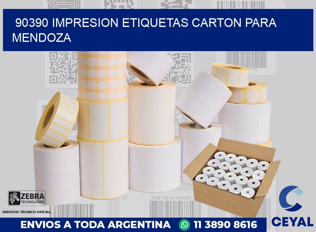 90390 IMPRESION ETIQUETAS CARTON PARA MENDOZA