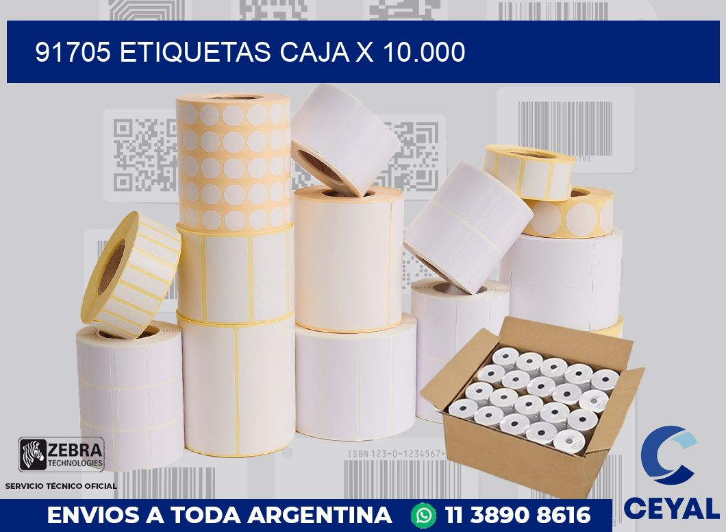 91705 etiquetas caja x 10.000