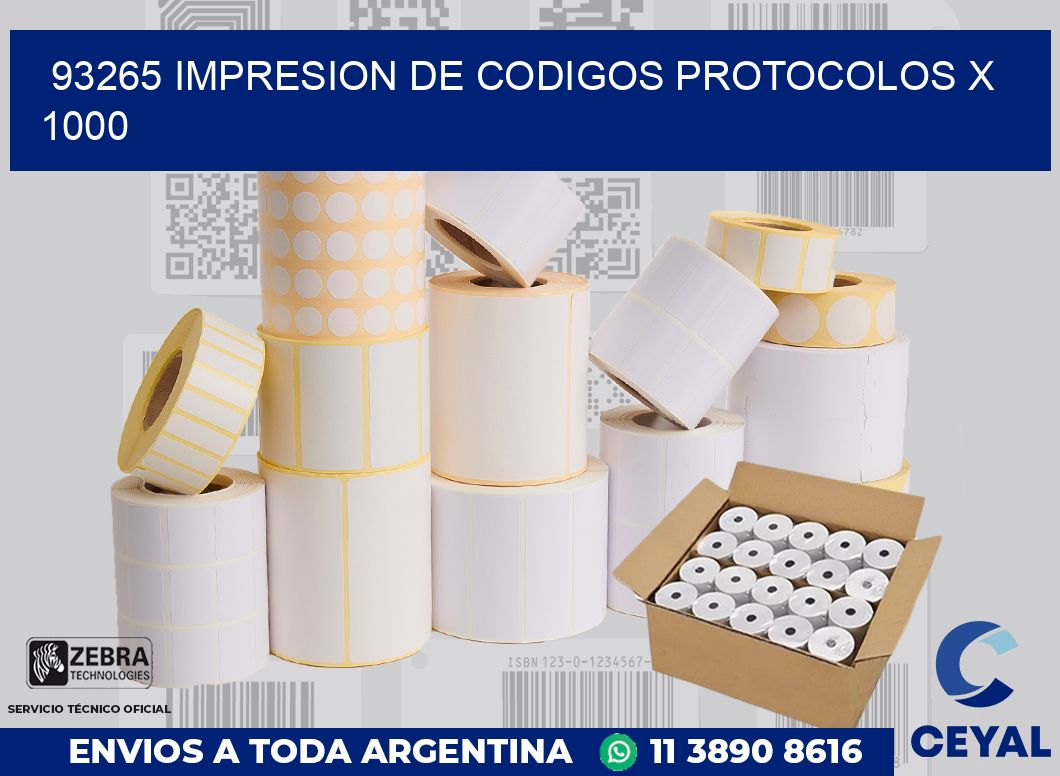 93265 impresion de codigos protocolos x 1000