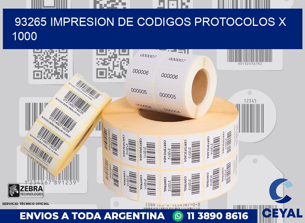 93265 impresion de codigos protocolos x 1000
