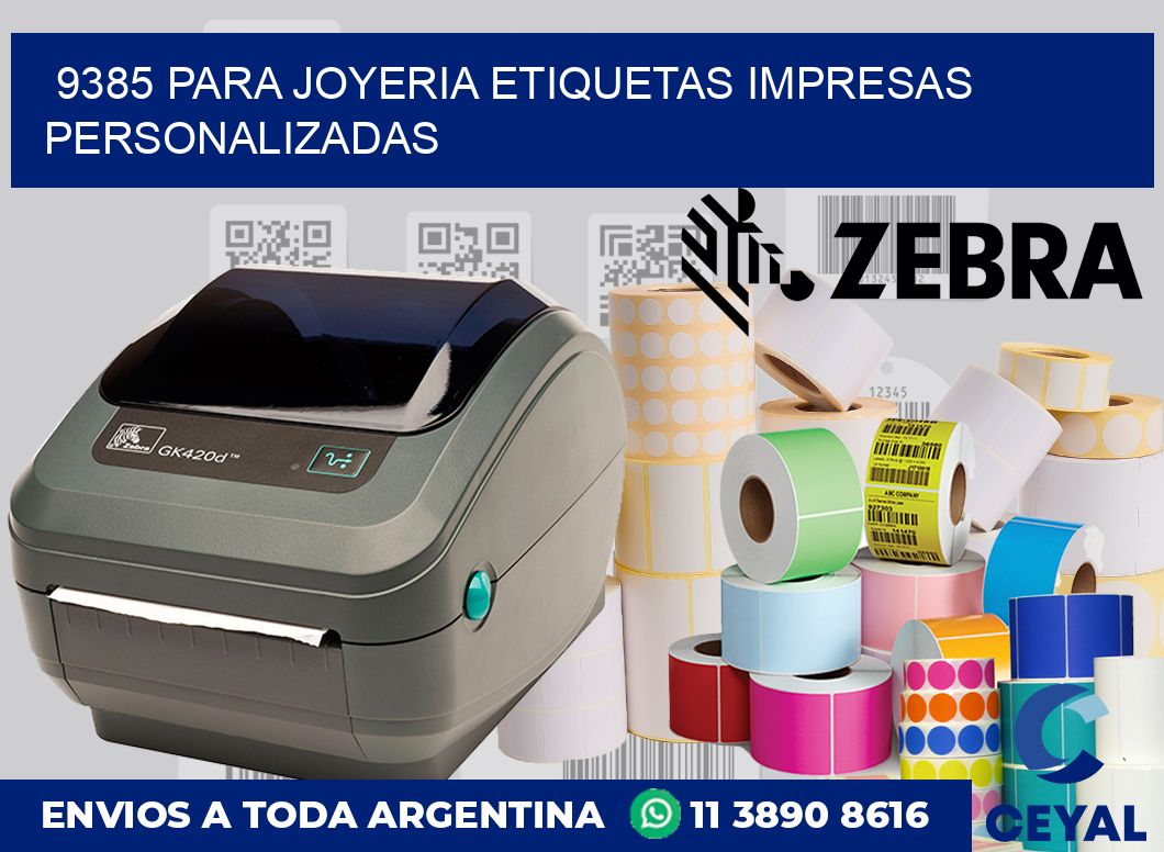 9385 PARA JOYERIA ETIQUETAS IMPRESAS PERSONALIZADAS