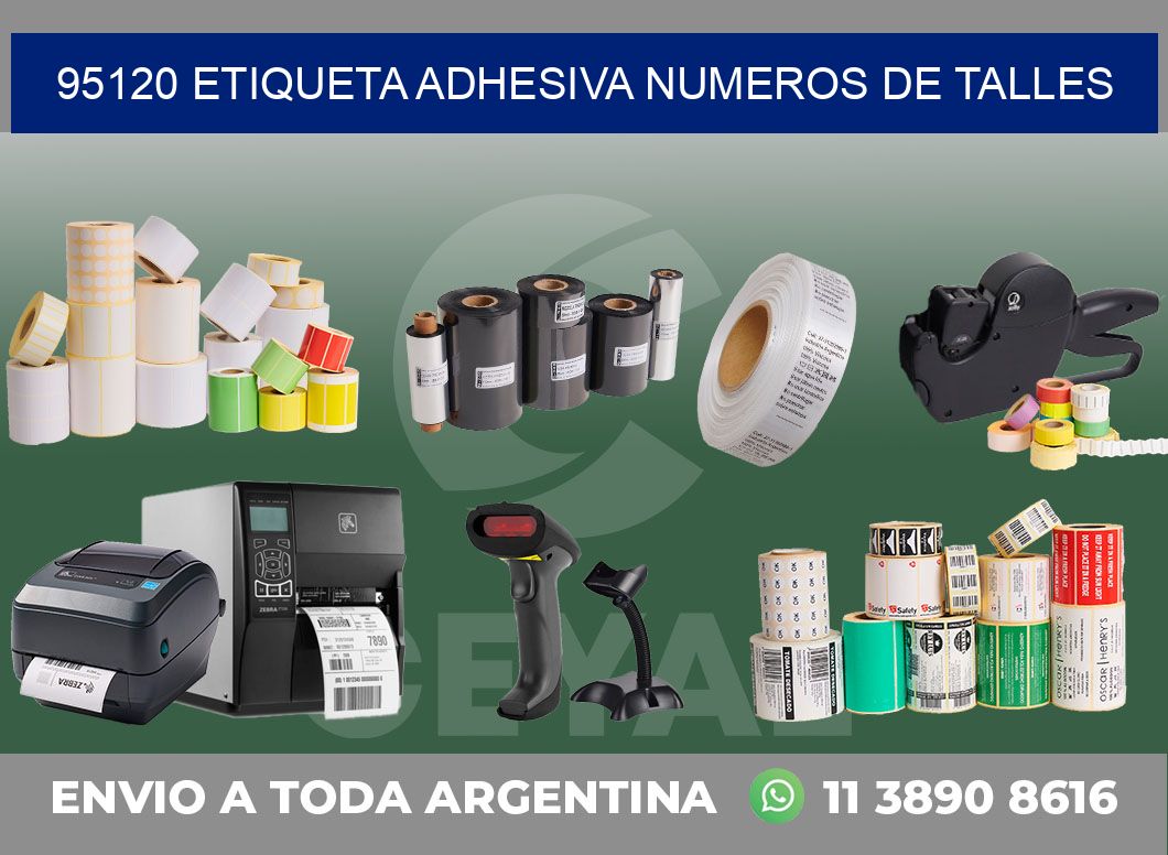 95120 ETIQUETA ADHESIVA NUMEROS DE TALLES