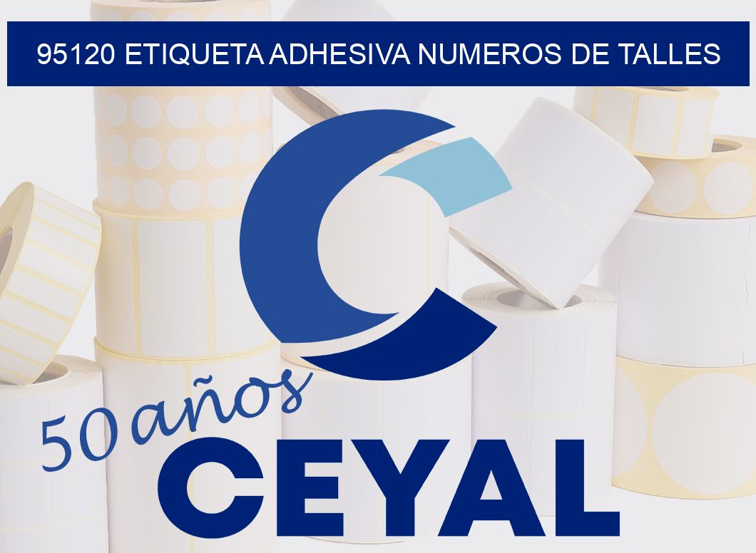 95120 ETIQUETA ADHESIVA NUMEROS DE TALLES