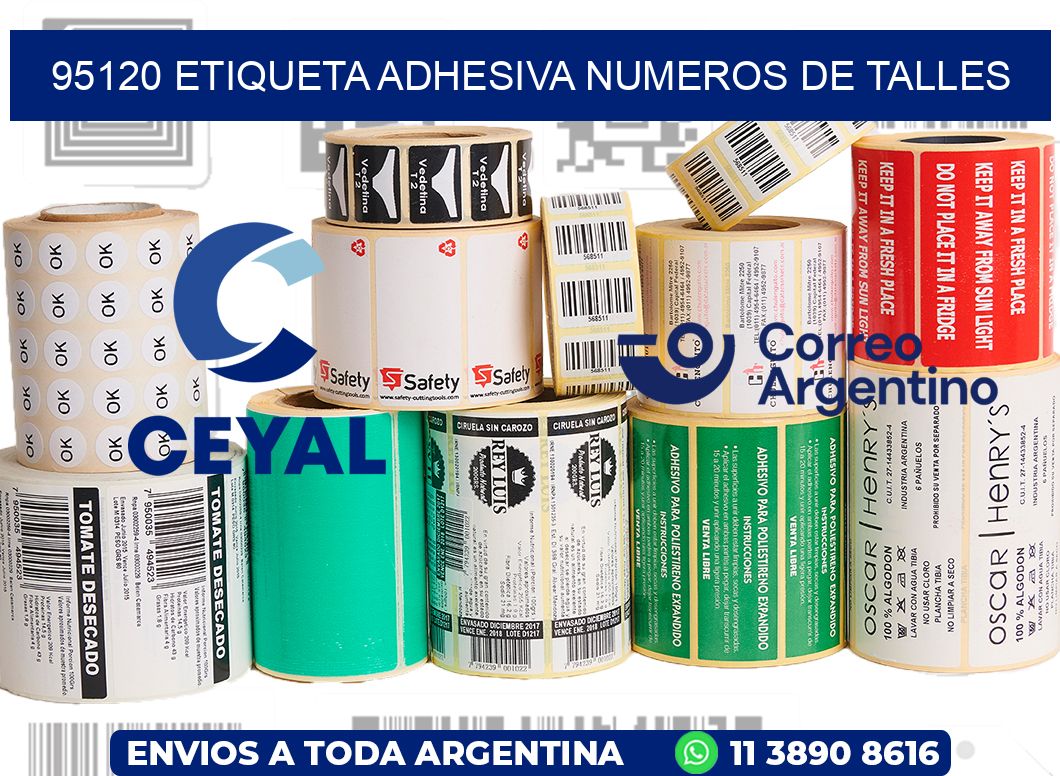 95120 ETIQUETA ADHESIVA NUMEROS DE TALLES