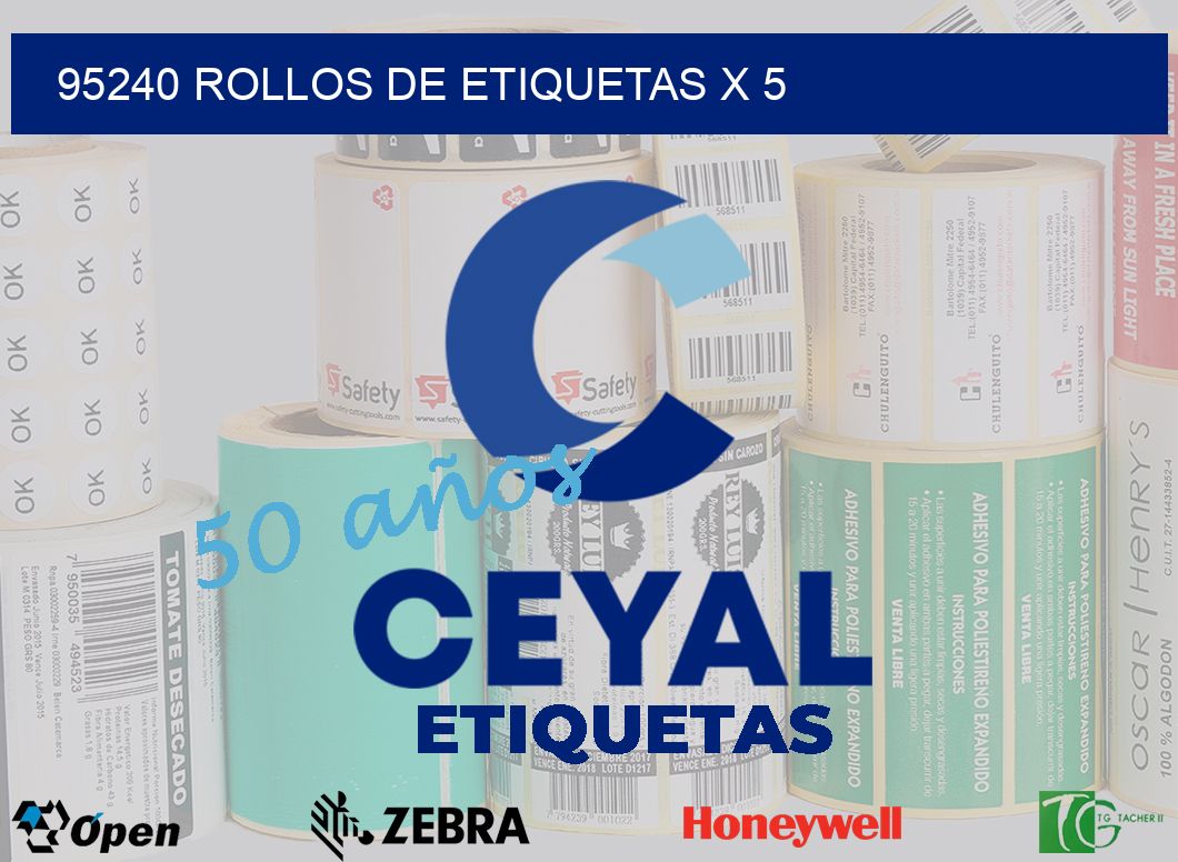 95240 rollos de etiquetas x 5