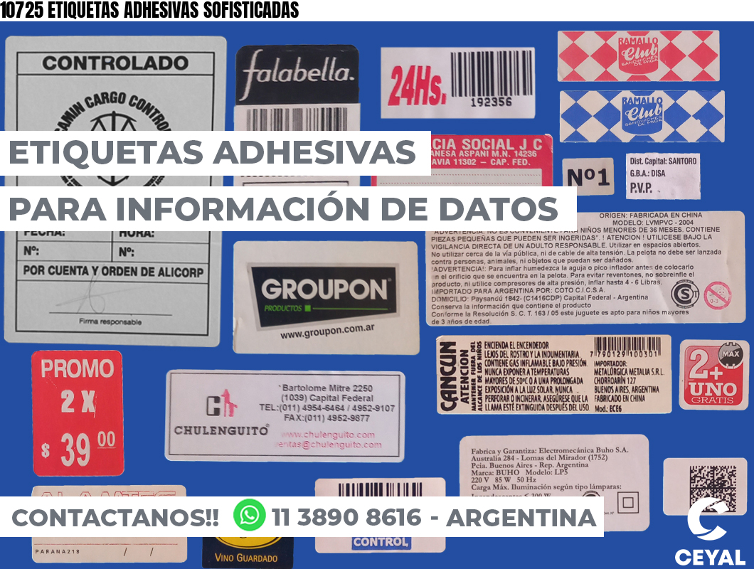 10725 ETIQUETAS ADHESIVAS SOFISTICADAS