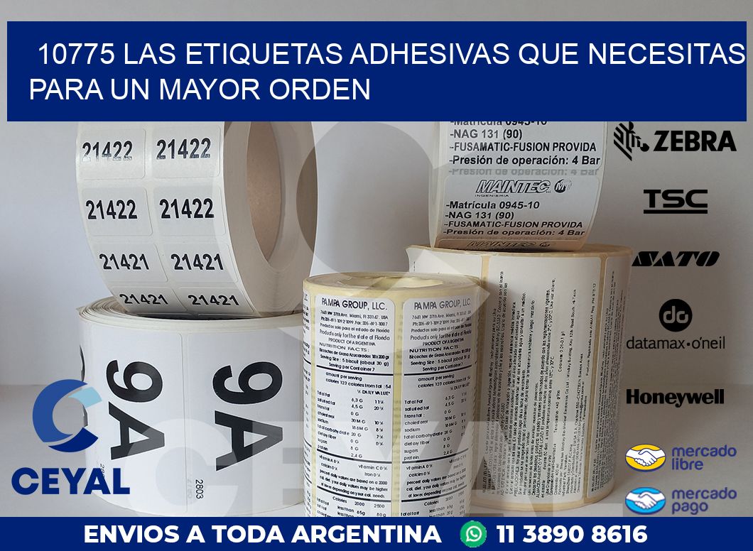 10775 LAS ETIQUETAS ADHESIVAS QUE NECESITAS PARA UN MAYOR ORDEN