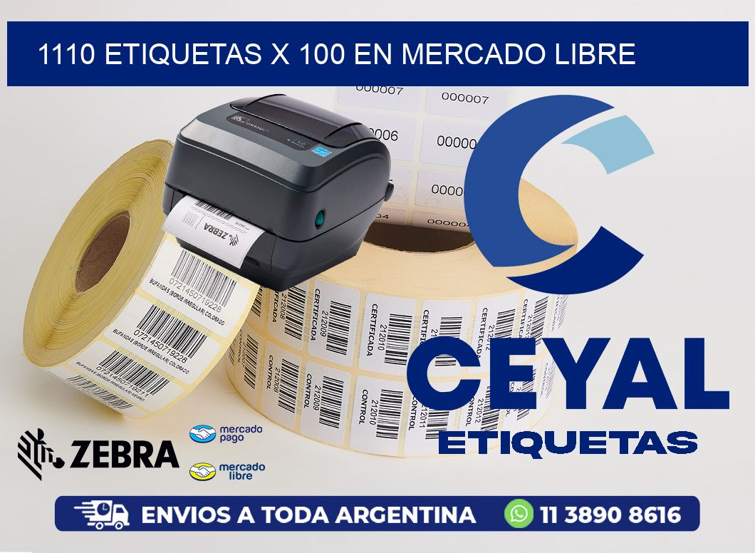 1110 ETIQUETAS X 100 EN MERCADO LIBRE