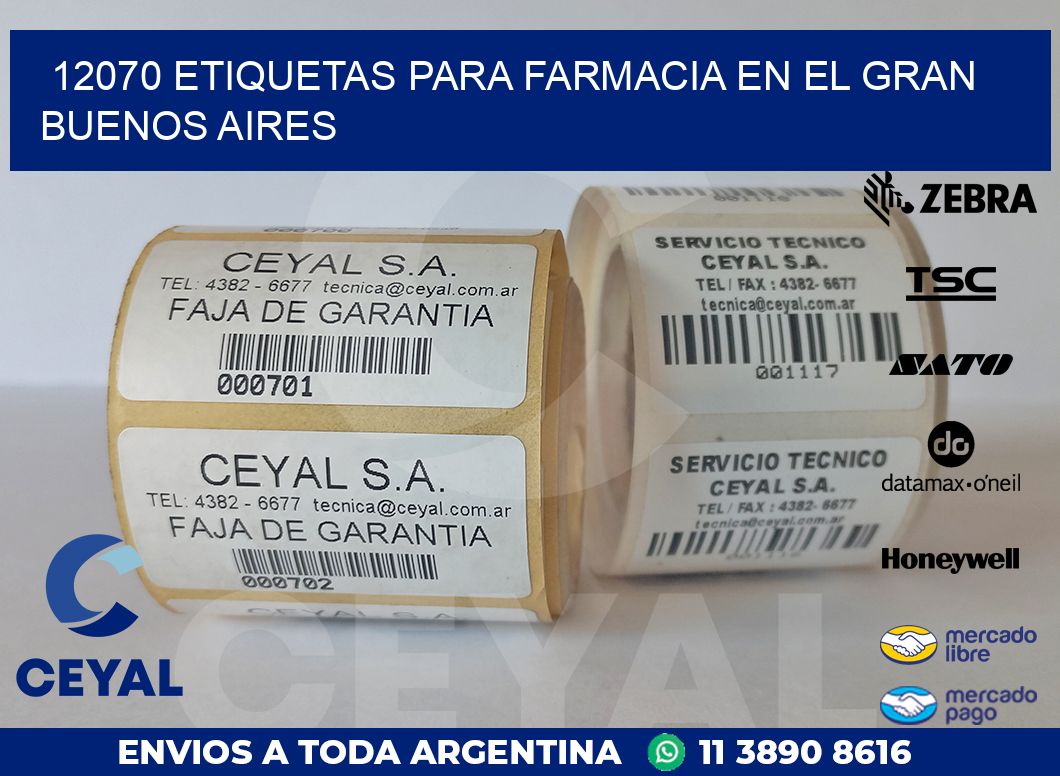 12070 ETIQUETAS PARA FARMACIA EN EL GRAN BUENOS AIRES