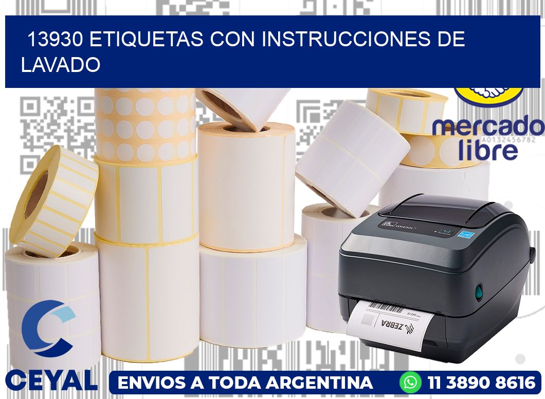 13930 ETIQUETAS CON INSTRUCCIONES DE LAVADO