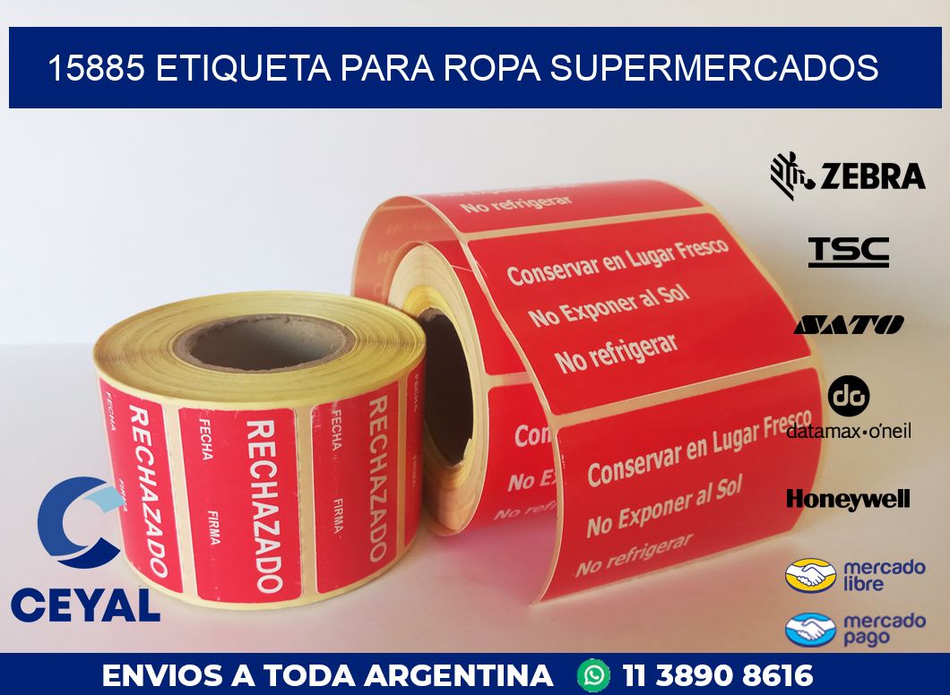 15885 ETIQUETA PARA ROPA SUPERMERCADOS