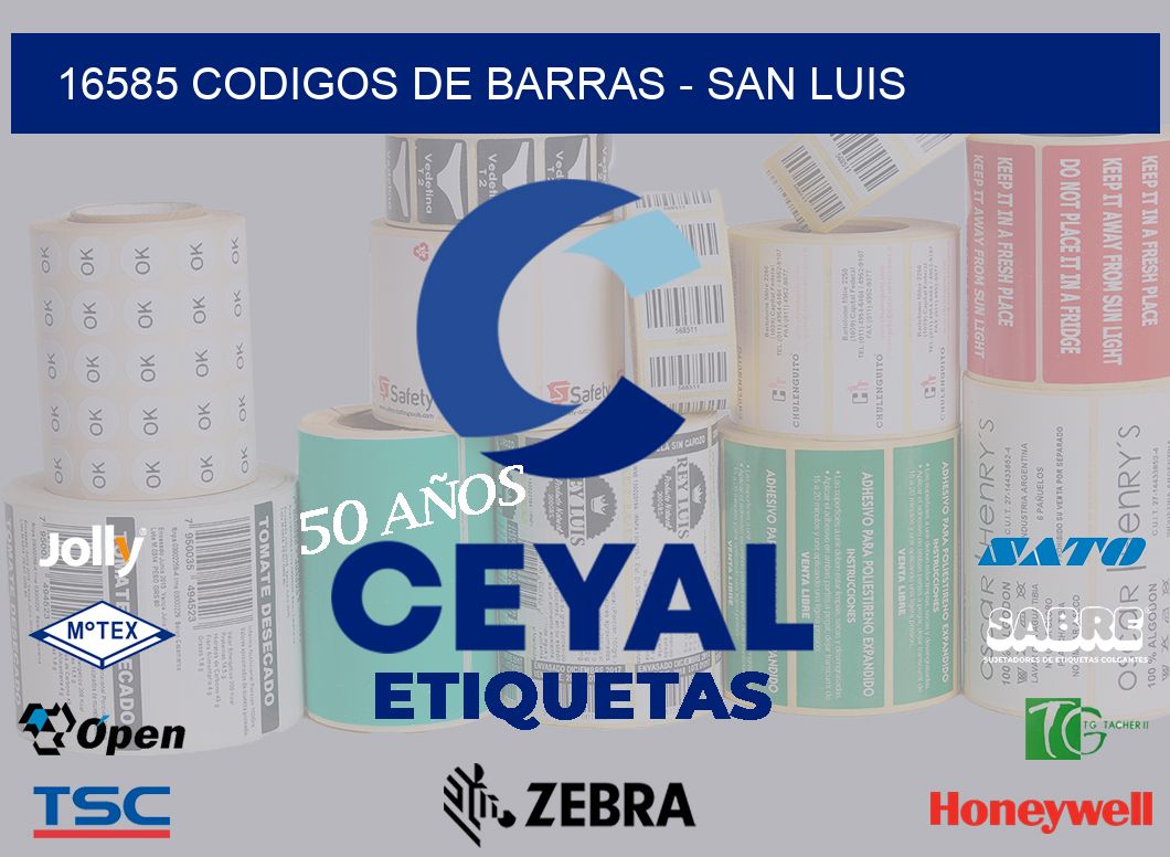 16585 CODIGOS DE BARRAS – SAN LUIS