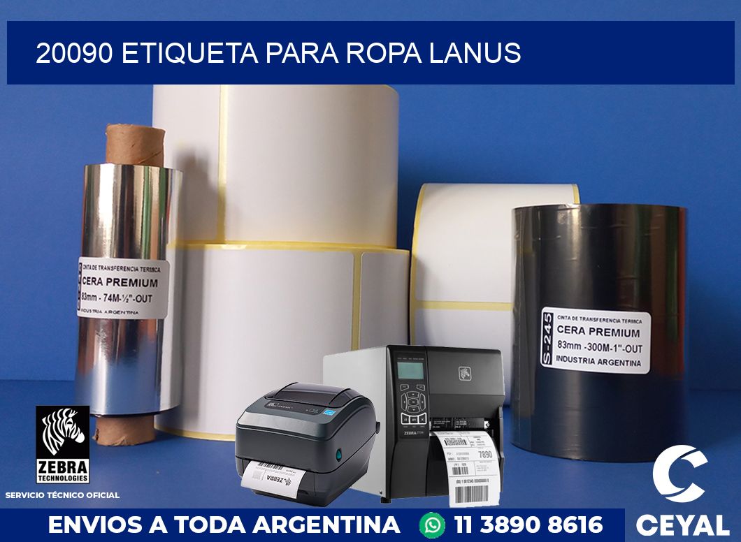 20090 ETIQUETA PARA ROPA LANUS