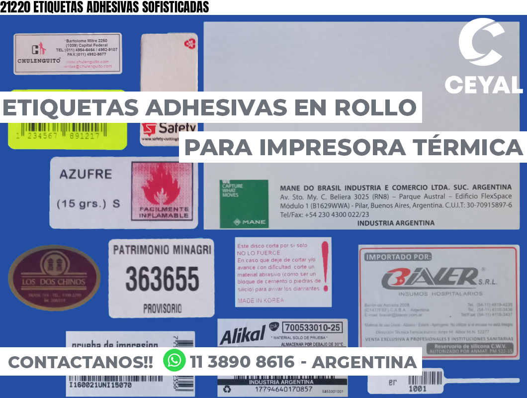 21220 ETIQUETAS ADHESIVAS SOFISTICADAS
