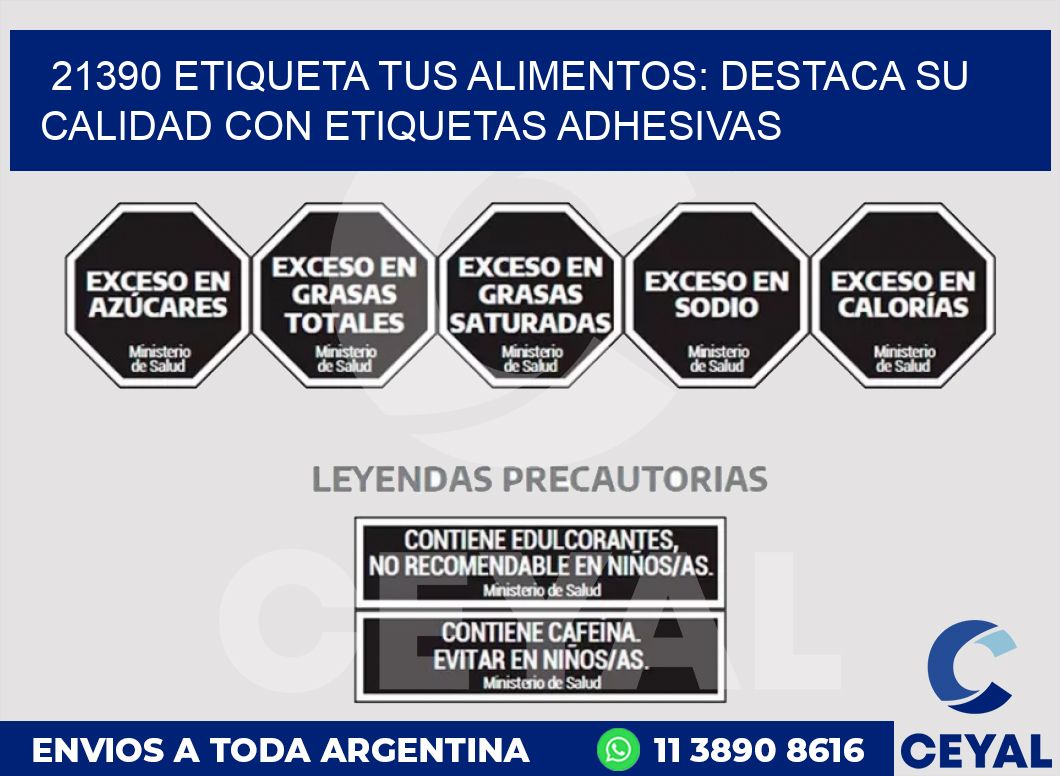 21390 ETIQUETA TUS ALIMENTOS: DESTACA SU CALIDAD CON ETIQUETAS ADHESIVAS