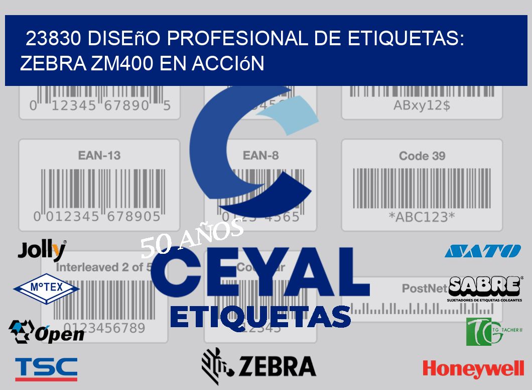 23830 Diseño Profesional de Etiquetas: Zebra ZM400 en Acción