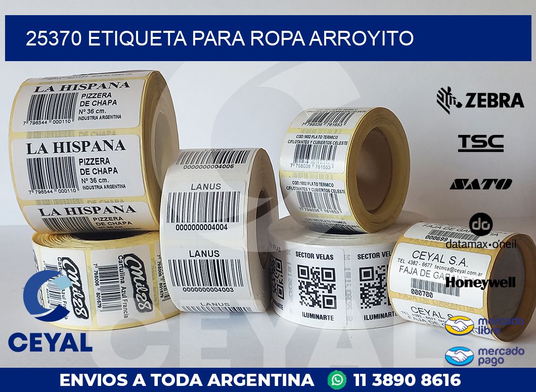 25370 ETIQUETA PARA ROPA ARROYITO