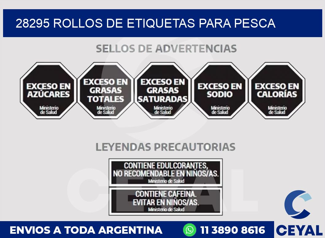 28295 ROLLOS DE ETIQUETAS PARA PESCA