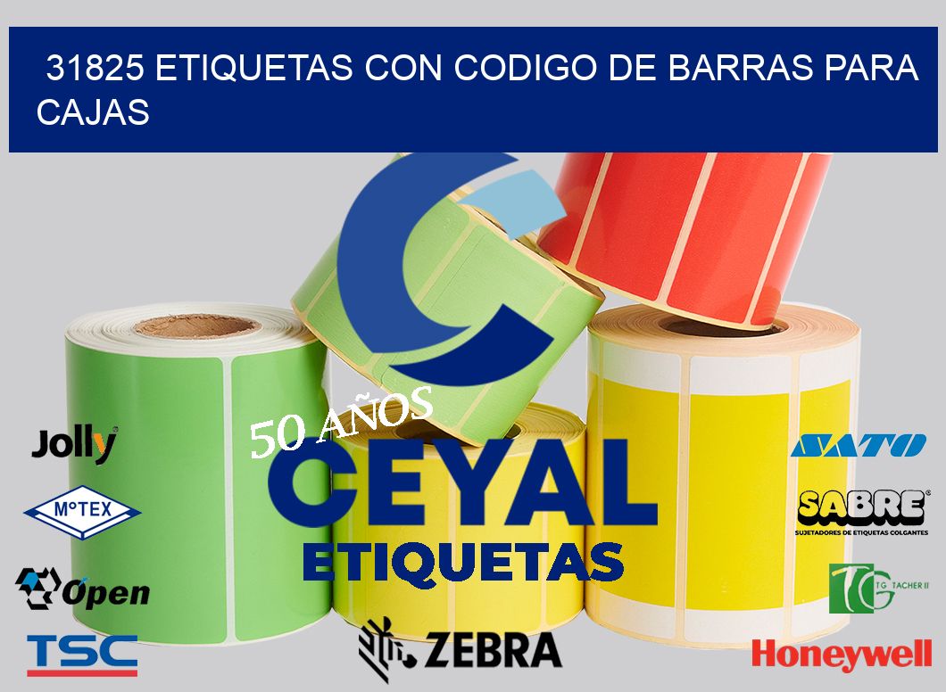 31825 ETIQUETAS CON CODIGO DE BARRAS PARA CAJAS