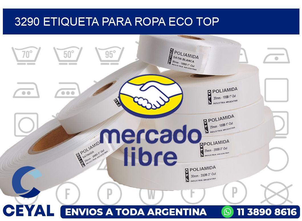 3290 ETIQUETA PARA ROPA ECO TOP