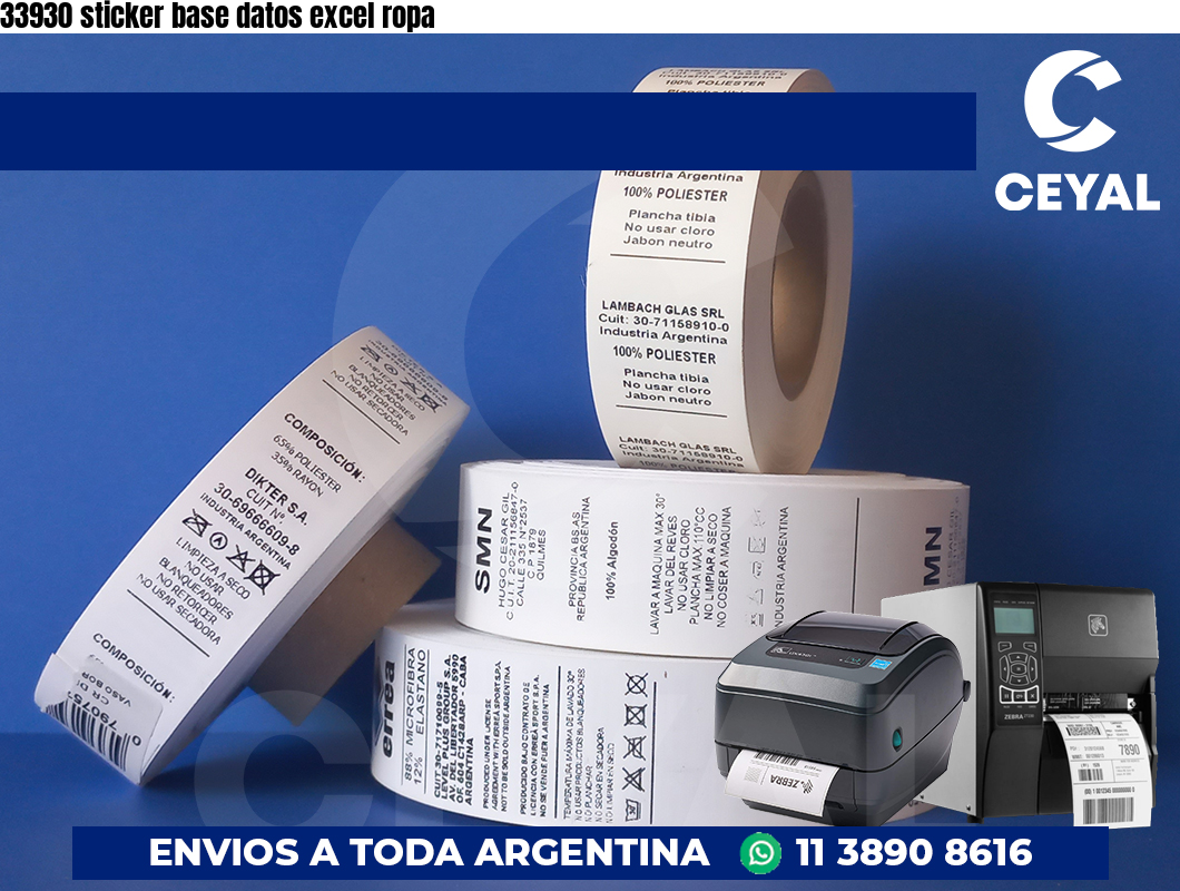 33930 sticker base datos excel ropa