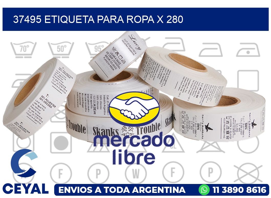 37495 ETIQUETA PARA ROPA X 280