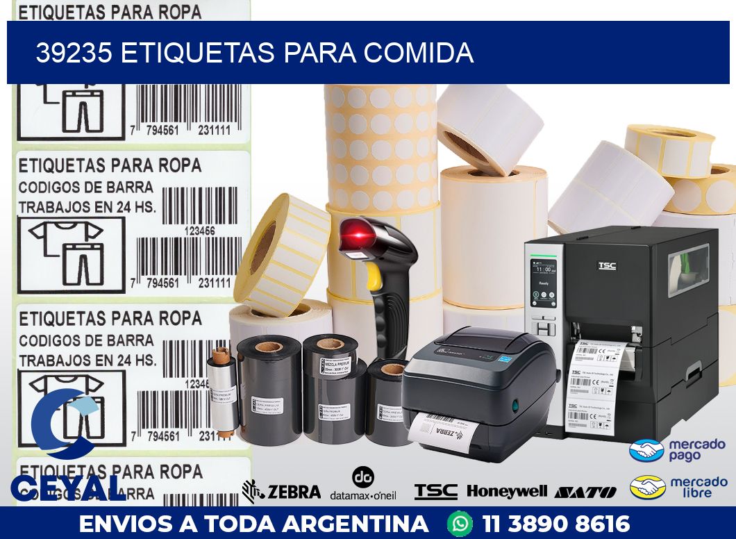 39235 ETIQUETAS PARA COMIDA