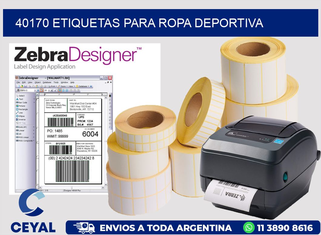40170 ETIQUETAS PARA ROPA DEPORTIVA