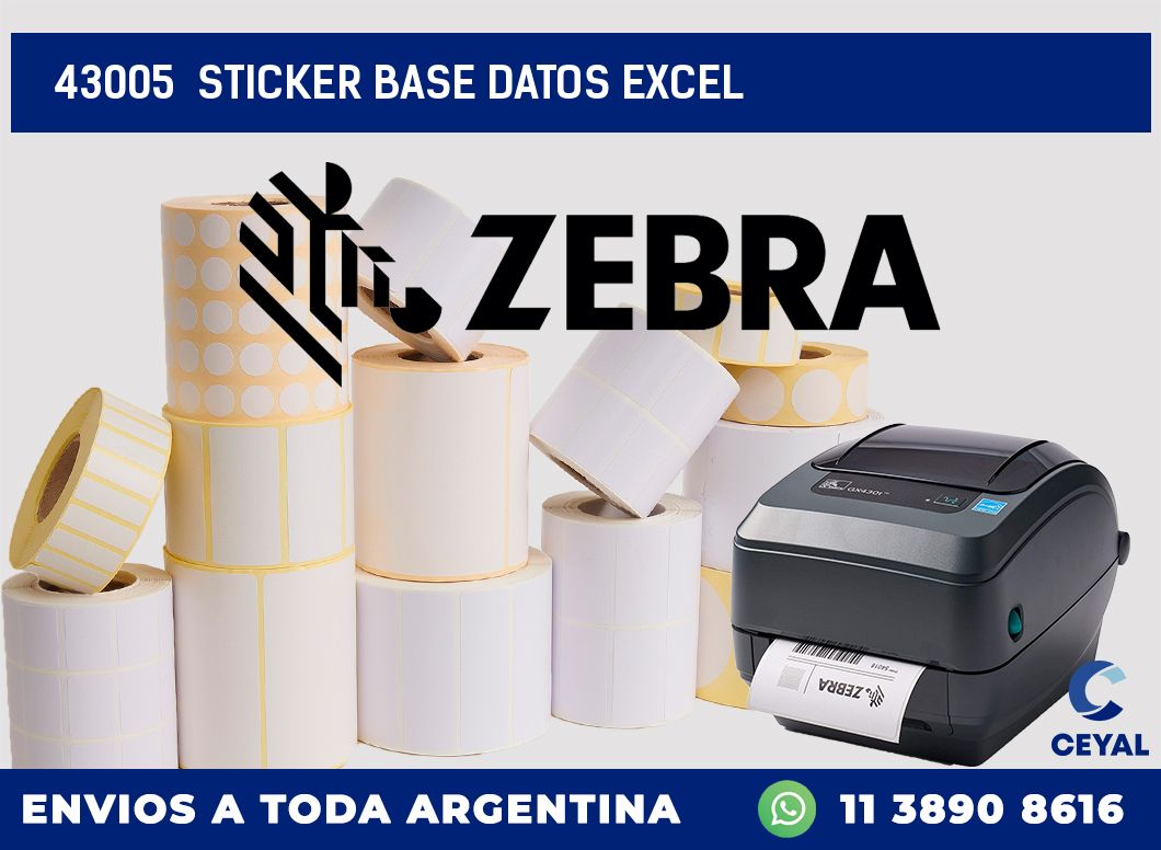 43005  sticker base datos excel