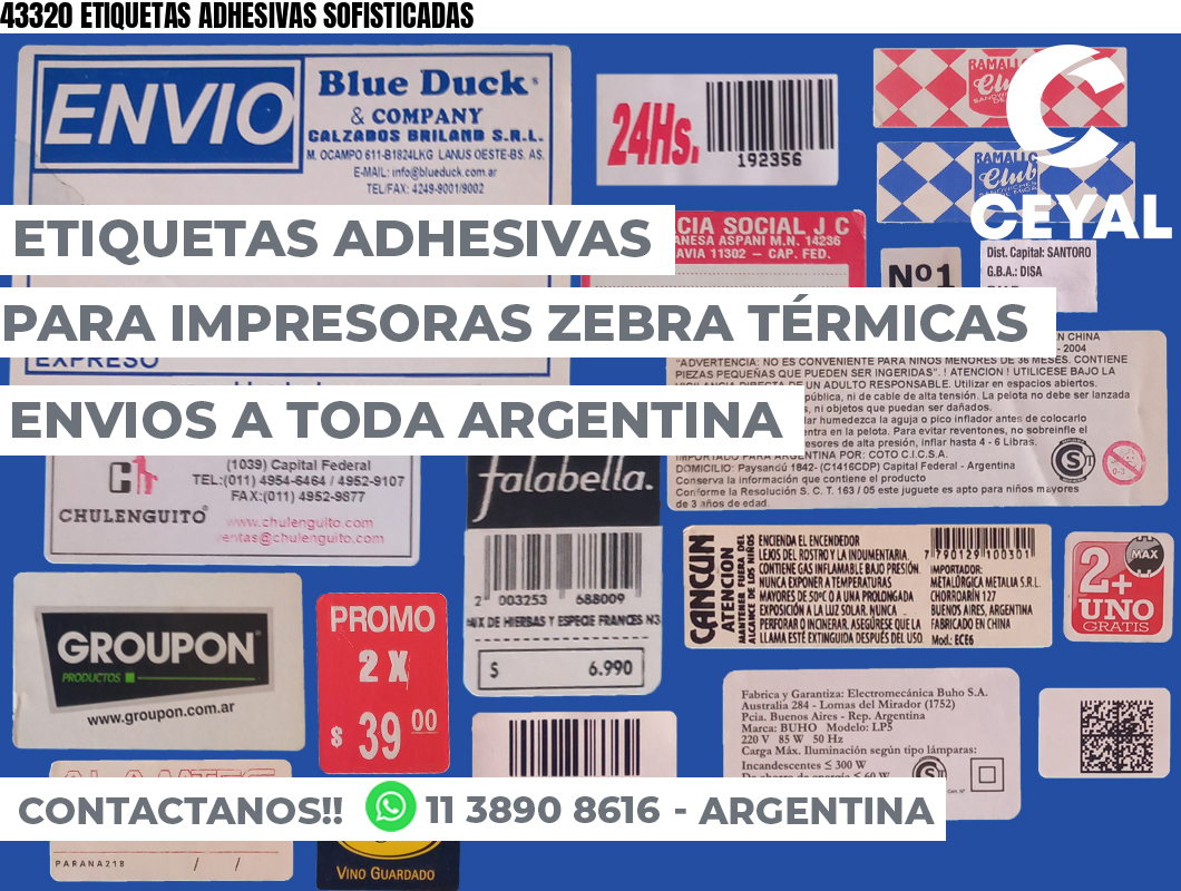 43320 ETIQUETAS ADHESIVAS SOFISTICADAS