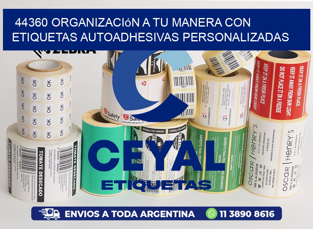 44360 Organización a Tu Manera con Etiquetas Autoadhesivas Personalizadas
