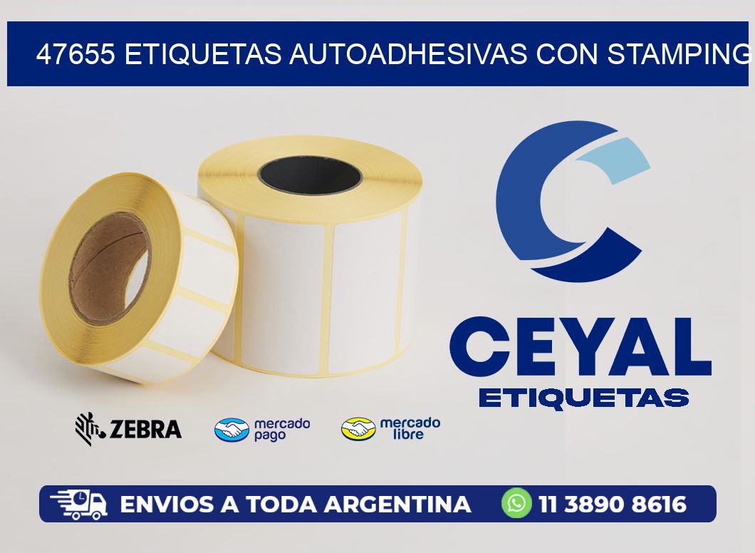 47655 Etiquetas autoadhesivas con stamping