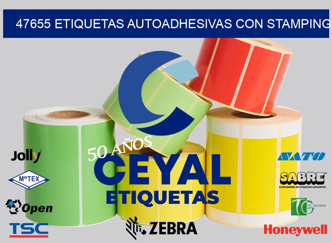 47655 Etiquetas autoadhesivas con stamping