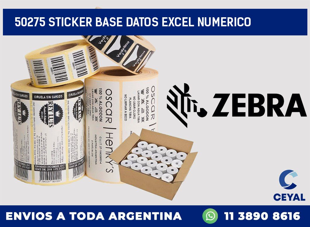 50275 sticker base datos excel numerico