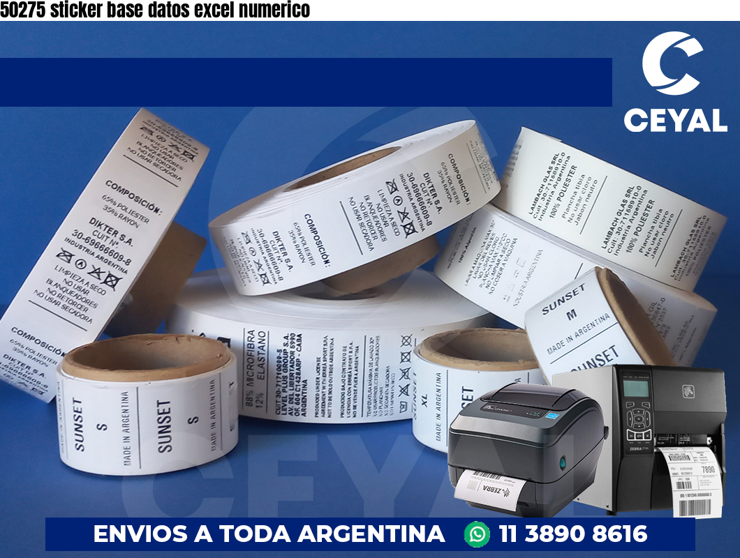 50275 sticker base datos excel numerico
