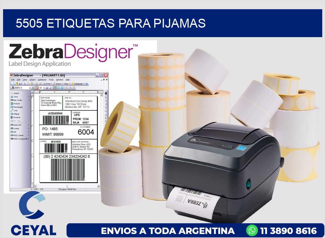 5505 ETIQUETAS PARA PIJAMAS
